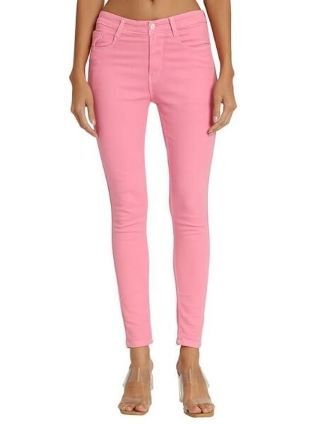 NYAKO Comfortable Women High Waist Stretchable Skinny Fit Denim Solid Jeans