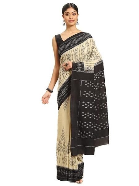 Ethnic Motifs Pure Cotton Ikat Saree