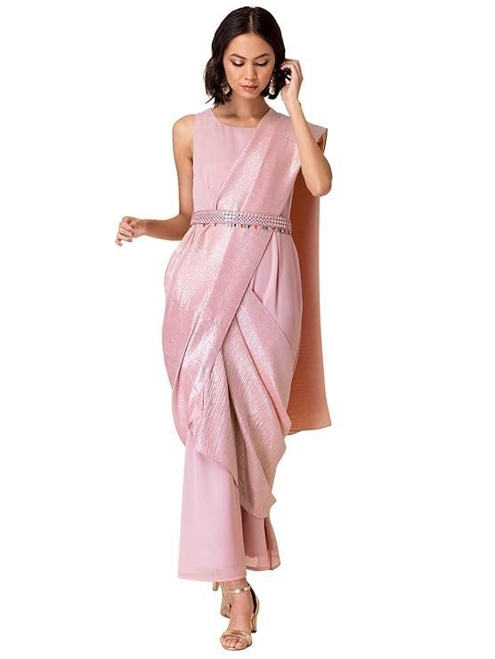 Indya Women Pre-Draped Saree