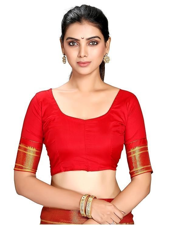 Varkala Silk Sarees Women's Paithani Soft Silk Kadiyal Maharani Saree With Blouse Piece - Image 2