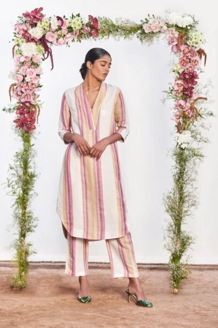 Bahaar Linen Burdwan Kurta Set